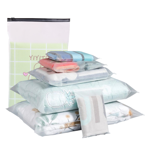 CPE Frosted Slider Apparel Bag