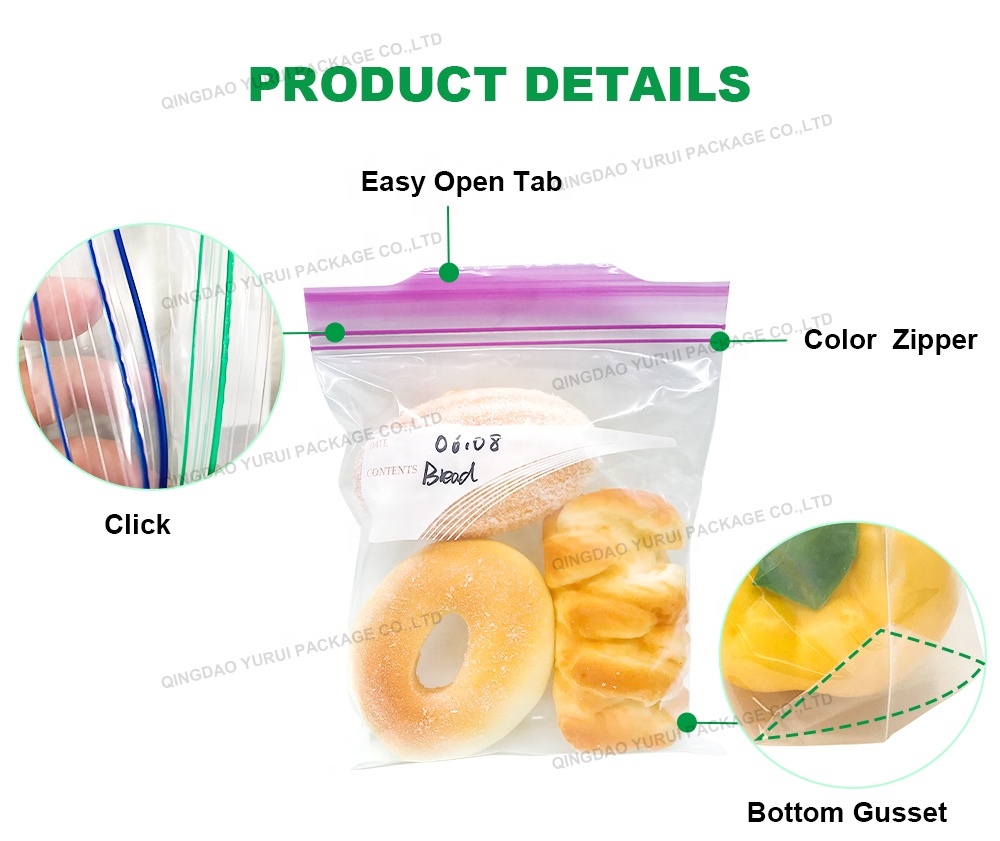 BPA Free Quart Zip Lock Bags