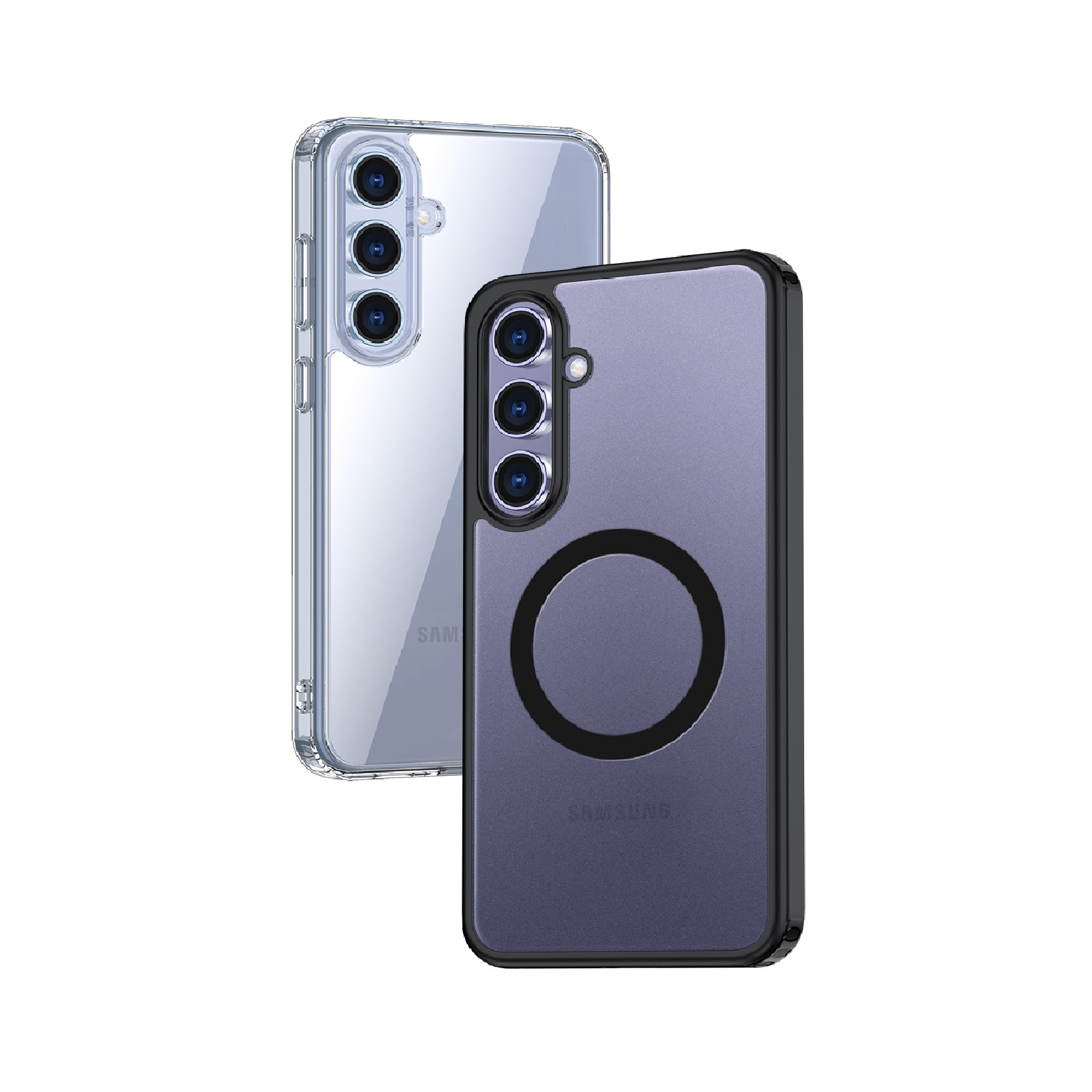 Wholesale-Transparent-Soft-TPU-Hard-PC-Clear.jpg Transparent Matte TPU PC Case for Samsung Galaxy S24 FE 16 Plus