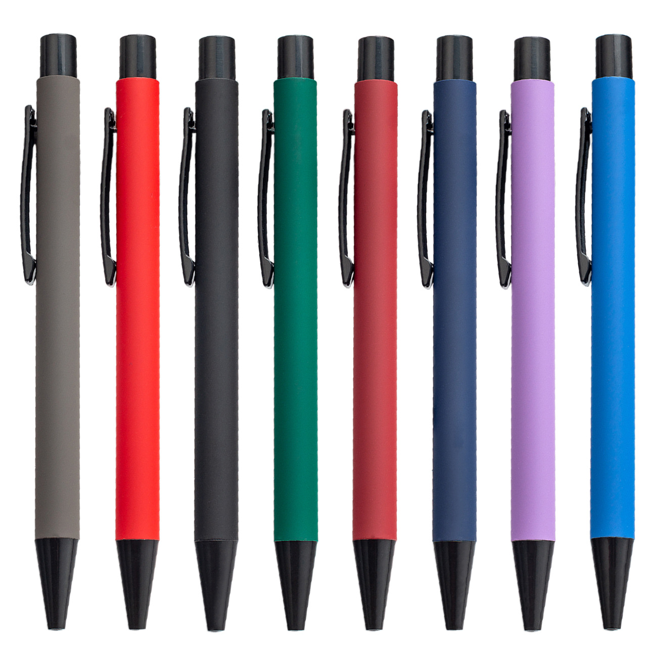X1029-Classically-Engraved-Logo-Multi-color-Rubber.jpg Metal Pen Ballpoint Advertising Promo